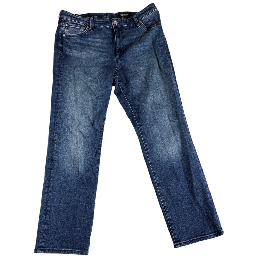 AG Adriano Goldschmied Mari Jeans Womens 33 Blue Slim Straight Midrise Stretch